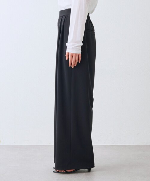 RIVE DROITE（リヴドロワ）の「予約【3サイス展開】ジャージータックワイドスラックス（その他パンツ・レディース・モカ/ブラック/ライトベージュ・38/36/34）」の4枚目の写真