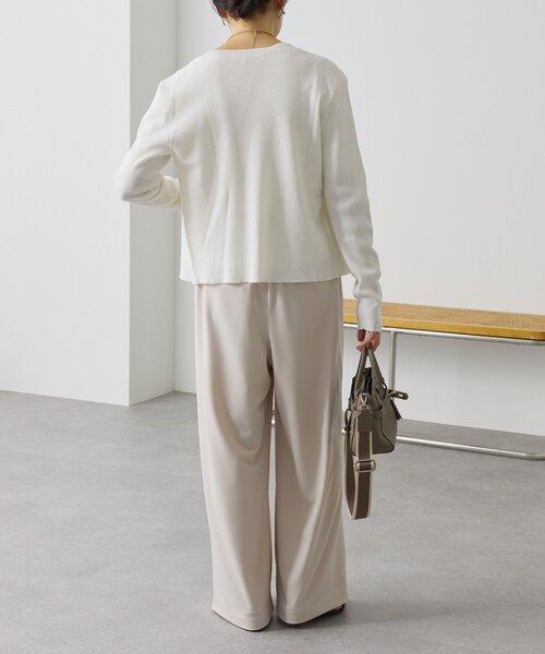 RIVE DROITE（リヴドロワ）の「予約【3サイス展開】ジャージータックワイドスラックス（その他パンツ・レディース・モカ/ブラック/ライトベージュ・38/36/34）」の21枚目の写真