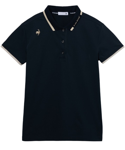 le coq sportif（ルコックスポルティフ）の「ルコックスポルティフ  ヘランカ半袖ポロシャツ（ポロシャツ・レディース・ホワイト/ネイビー・M/L/XL）」の2枚目の写真