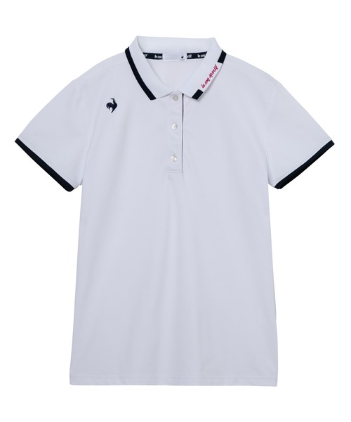 le coq sportif（ルコックスポルティフ）の「ルコックスポルティフ  ヘランカ半袖ポロシャツ（ポロシャツ・レディース・ホワイト/ネイビー・M/L/XL）」の6枚目の写真
