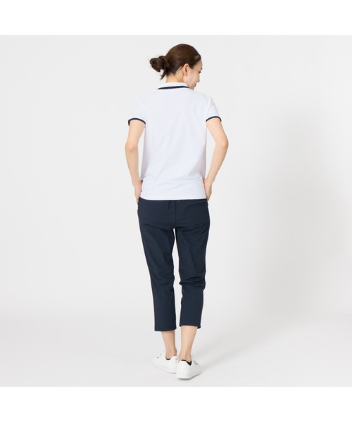 le coq sportif（ルコックスポルティフ）の「ルコックスポルティフ  ヘランカ半袖ポロシャツ（ポロシャツ・レディース・ホワイト/ネイビー・M/L/XL）」の5枚目の写真