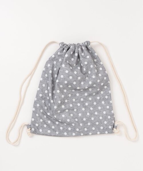 Mayree(メイリー)の「【urge select】ドット柄×フリル ナップサック【A4サイズ収納可能】(バックパック/リュック・レディース・グレー/ブラック・FREE)」の3枚目の写真