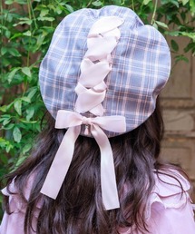 axes femme（アクシーズファム）の「編上リボンチェックベレー（ハット）」