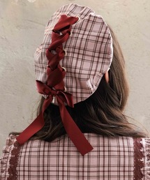 axes femme（アクシーズファム）の「編上リボンチェックベレー（ハット）」