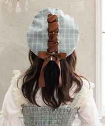 axes femme（アクシーズファム）の「編上リボンチェックベレー（ハット）」