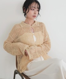 メッシュニット」に該当するニット/セーター(イエロー/黄色系 メッシュニット」に該当するニット/セーター(イエロー/黄色系