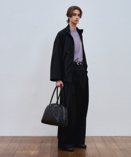 ajouter flow（アジューテフロー）の「【ajouter flow】synthetic leather boston bag（ボストンバッグ・メンズ・ブラック・FREE）」の7枚目の写真