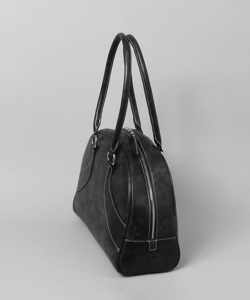 ajouter flow（アジューテフロー）の「【ajouter flow】synthetic leather boston bag（ボストンバッグ・メンズ・ブラック・FREE）」の12枚目の写真