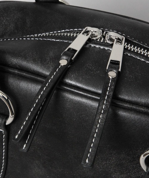 ajouter flow（アジューテフロー）の「【ajouter flow】synthetic leather boston bag（ボストンバッグ・メンズ・ブラック・FREE）」の16枚目の写真