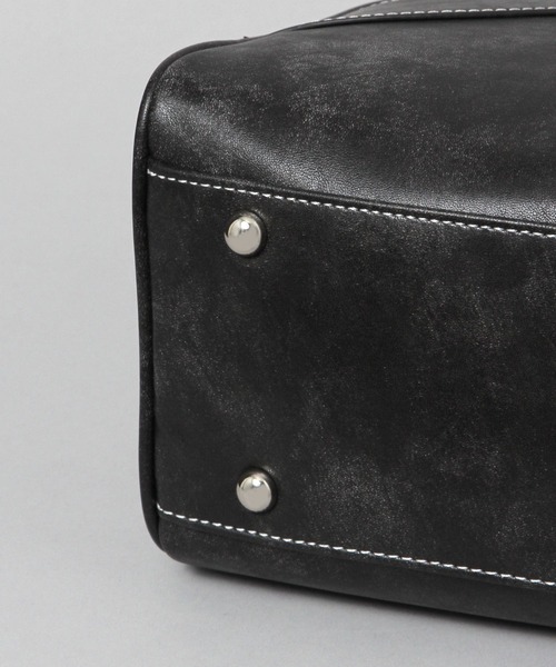 ajouter flow（アジューテフロー）の「【ajouter flow】synthetic leather boston bag（ボストンバッグ・メンズ・ブラック・FREE）」の19枚目の写真