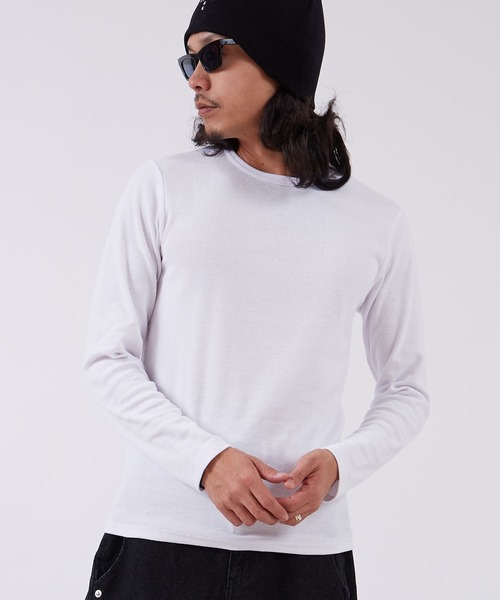 improves(インプローブス)の「スパンテレコ クルーネック 長袖Tシャツ(Tシャツ/カットソー・メンズ・ブラック/グレー/ホワイト・MEDIUM/LARGE/X-LARGE)」の1枚目の写真
