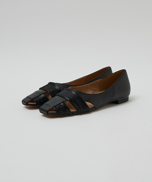 Au BANNISTER（オゥバニスター）の「【ロングセラー】グルカモチーフフラットパンプス（パンプス・レディース・ブラック/アイボリー/シルバー・40/38/39/37/36）」の19枚目の写真