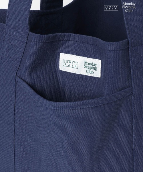 LOWRYS FARM(ローリーズファーム)の「Monday Sleeping Club トートバック 661516(トートバッグ・レディース・ホワイト/ネイビー・FREE)」の10枚目の写真