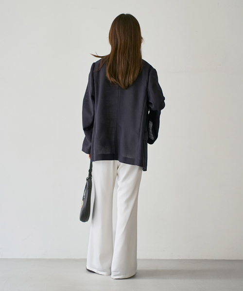 Noble（ノーブル）の「《追加・新色》ドンゴロスダブルジャケット（テーラードジャケット・レディース・ベージュ/チャコールグレー・38/36/34）」の7枚目の写真