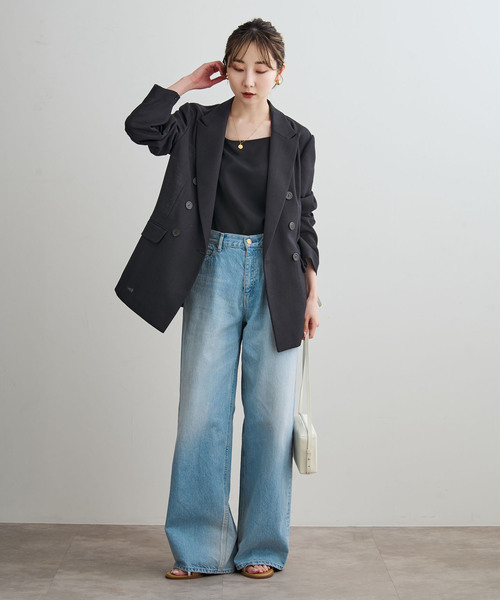 Noble（ノーブル）の「《追加・新色》ドンゴロスダブルジャケット（テーラードジャケット・レディース・ベージュ/チャコールグレー・38/36/34）」の17枚目の写真