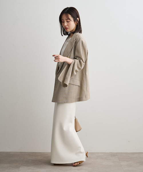 Noble（ノーブル）の「《追加・新色》ドンゴロスダブルジャケット（テーラードジャケット・レディース・ベージュ/チャコールグレー・38/36/34）」の19枚目の写真