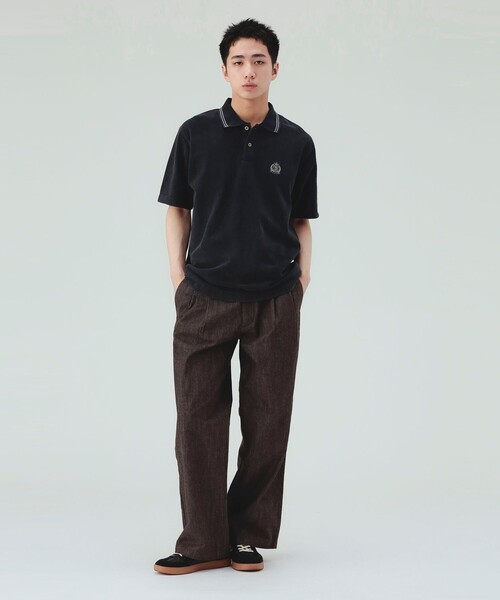 BEAMS HEART(ビームスハート)の「デニムライク ツイル 2タック ワイドストレートパンツ(その他パンツ・メンズ・ネイビー/ブラウン・SMALL/MEDIUM/LARGE)」の10枚目の写真