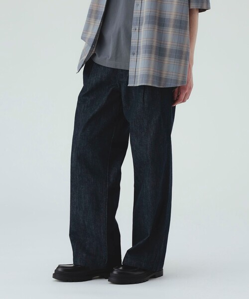 BEAMS HEART(ビームスハート)の「デニムライク ツイル 2タック ワイドストレートパンツ(その他パンツ・メンズ・ネイビー/ブラウン・SMALL/MEDIUM/LARGE)」の18枚目の写真