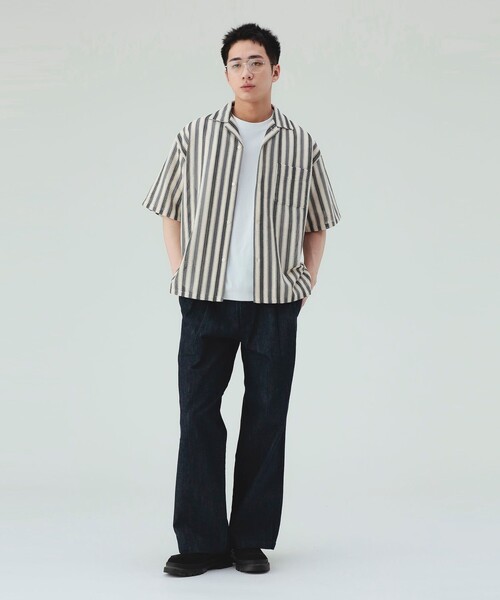 BEAMS HEART(ビームスハート)の「デニムライク ツイル 2タック ワイドストレートパンツ(その他パンツ・メンズ・ネイビー/ブラウン・SMALL/MEDIUM/LARGE)」の20枚目の写真