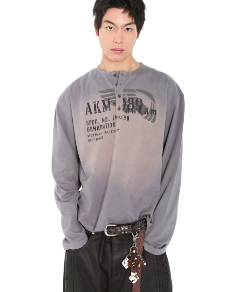 AAKAM（アーカム）の「Button Lettering Long Sleeve (Brown)（Tシャツ/カットソー・レディース・その他・1/2）」の15枚目の写真