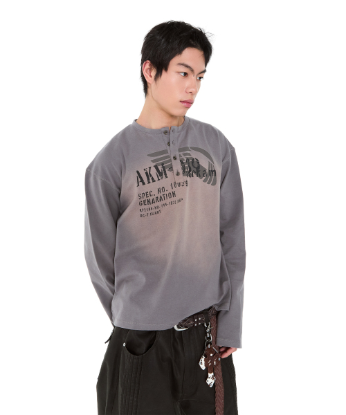AAKAM（アーカム）の「Button Lettering Long Sleeve (Brown)（Tシャツ/カットソー・レディース・その他・1/2）」の16枚目の写真