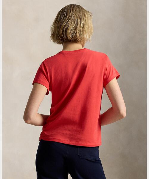 POLO RALPH LAUREN（ポロ ラルフ ローレン）の「クラシック フィット コットン ジャージー クルーネック Tシャツ（Tシャツ/カットソー・レディース・レッド・S/M）」の2枚目の写真