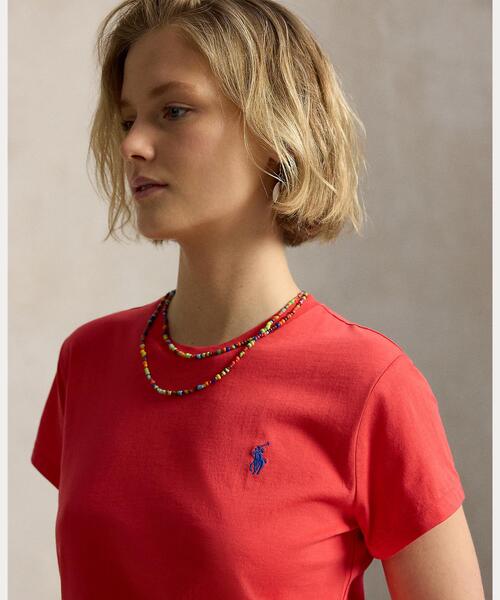 POLO RALPH LAUREN（ポロ ラルフ ローレン）の「クラシック フィット コットン ジャージー クルーネック Tシャツ（Tシャツ/カットソー・レディース・レッド・S/M）」の3枚目の写真