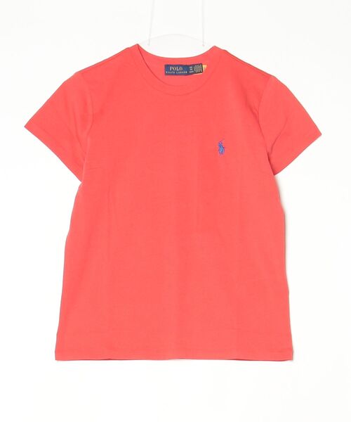 POLO RALPH LAUREN（ポロ ラルフ ローレン）の「クラシック フィット コットン ジャージー クルーネック Tシャツ（Tシャツ/カットソー・レディース・レッド・S/M）」の4枚目の写真