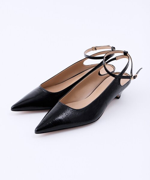 La boutique BonBon（ラブティックボンボン）の「ポインテッドストラップサンダル（サンダル・レディース・ブラック/ゴールド・23.5cm/23cm/24.5cm/24cm）」の3枚目の写真