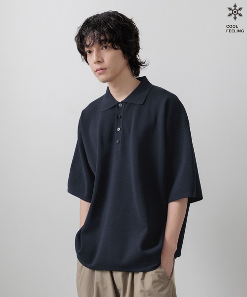 LOWRYS FARM(ローリーズファーム)の「【LFM(U)】14GハーフミラノポロSS 676295/接触冷感(Tシャツ/カットソー・メンズ・その他/グレー/ブラウン/ネイビー・LARGE/MEDIUM)」の3枚目の写真