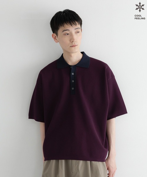 LOWRYS FARM(ローリーズファーム)の「【LFM(U)】14GハーフミラノポロSS 676295/接触冷感(Tシャツ/カットソー・メンズ・その他/グレー/ブラウン/ネイビー・LARGE/MEDIUM)」の1枚目の写真