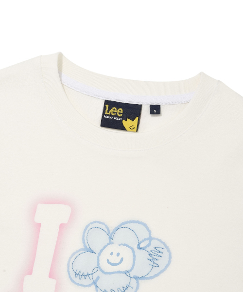 Wacky WiLLy（ワッキーウィリー）の「[ワキウィリー x Lee] ウィメンズ アイリリリ クロップ 半袖Tシャツ ホワイト（Tシャツ/カットソー・レディース・その他・SMALL/MEDIUM）」の4枚目の写真