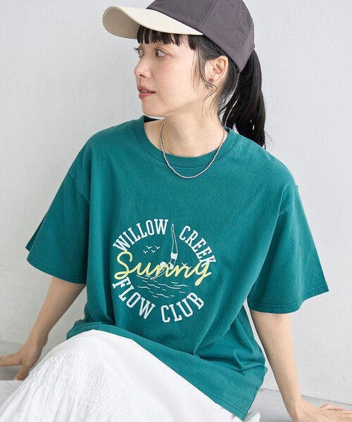 coen(コーエン)の「SUNNYロゴアソートプリントTシャツ(Tシャツ/カットソー・レディース・オフホワイト/ダークグレー/ケリーグリーン・M/L)」の3枚目の写真