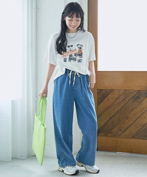 doki2◆新品coen後ろフォトプリントゆるカットソー/＋他3点 セール】SUNNYロゴアソートプリントTシャツ（Tシャツ/カットソー