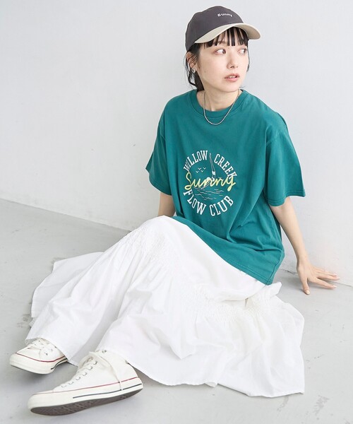 coen(コーエン)の「SUNNYロゴアソートプリントTシャツ(Tシャツ/カットソー・レディース・オフホワイト/ダークグレー/ケリーグリーン・M/L)」の9枚目の写真