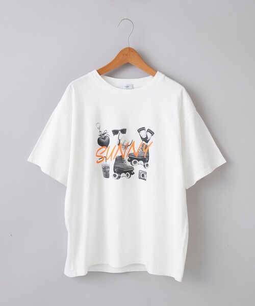 coen(コーエン)の「SUNNYロゴアソートプリントTシャツ(Tシャツ/カットソー・レディース・オフホワイト/ダークグレー/ケリーグリーン・M/L)」の8枚目の写真