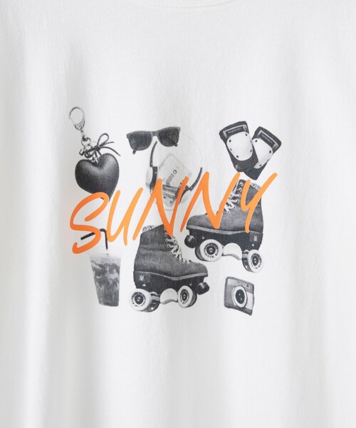 coen(コーエン)の「SUNNYロゴアソートプリントTシャツ(Tシャツ/カットソー・レディース・オフホワイト/ダークグレー/ケリーグリーン・M/L)」の7枚目の写真