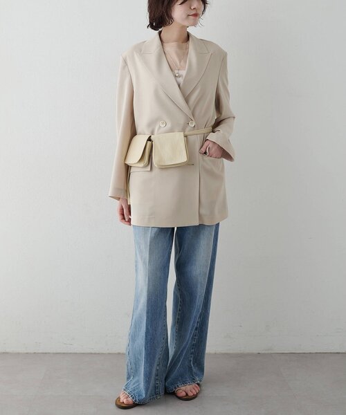 Whim Gazette（ウィムガゼット）の「【THE BAAT】MINI BAG（ボディバッグ/ウエストポーチ・レディース・ブラウン/ブラック/アイボリー・FREE）」の6枚目の写真