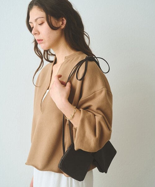 Whim Gazette（ウィムガゼット）の「【THE BAAT】MINI BAG（ボディバッグ/ウエストポーチ・レディース・ブラウン/ブラック/アイボリー・FREE）」の15枚目の写真