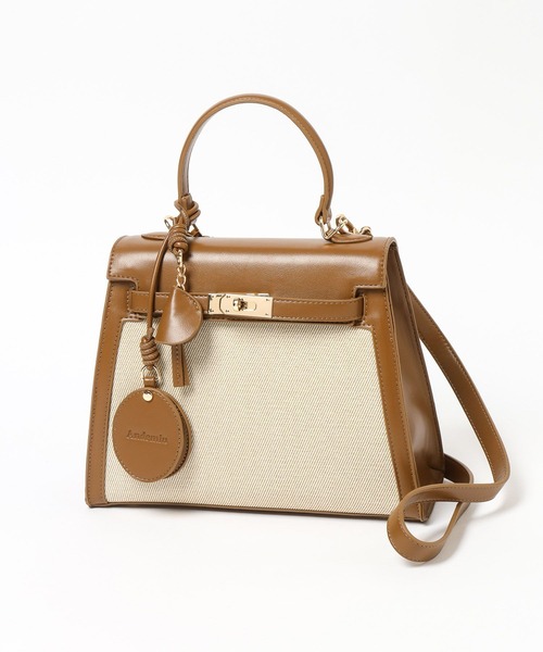 Andemiu（アンデミュウ）の「キャンバズフラップバッグ656272（トートバッグ・レディース・ブラック/ブラウン・FREE）」の5枚目の写真