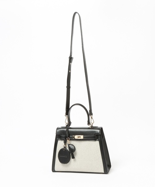 Andemiu（アンデミュウ）の「キャンバズフラップバッグ656272（トートバッグ・レディース・ブラック/ブラウン・FREE）」の6枚目の写真