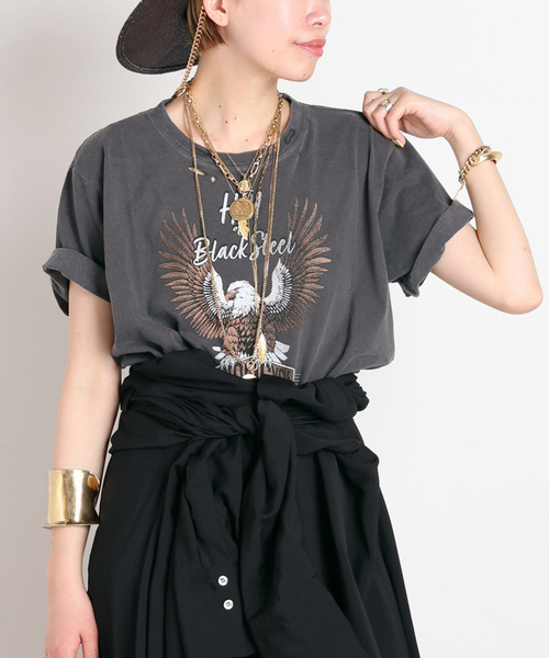 GOOD ROCK SPEED（グッドロックスピード）の「【GOOD ROCK SPEED 】damageHill&black steel eagle Tsh（Tシャツ/カットソー・レディース・ブラック系その他・FREE）」の5枚目の写真