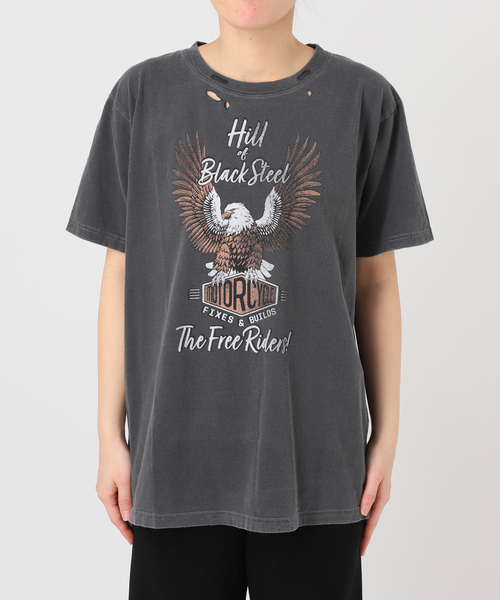 GOOD ROCK SPEED（グッドロックスピード）の「【GOOD ROCK SPEED 】damageHill&black steel eagle Tsh（Tシャツ/カットソー・レディース・ブラック系その他・FREE）」の11枚目の写真