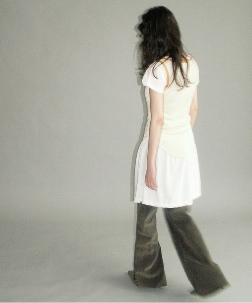 musubore(ムスボレ)の「numbering glossy knit bibs / ナンバリングニットビブス(Tシャツ/カットソー・レディース・カーキ/ブルー/イエロー・FREE)」の9枚目の写真