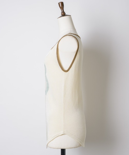 musubore(ムスボレ)の「numbering glossy knit bibs / ナンバリングニットビブス(Tシャツ/カットソー・レディース・カーキ/ブルー/イエロー・FREE)」の17枚目の写真