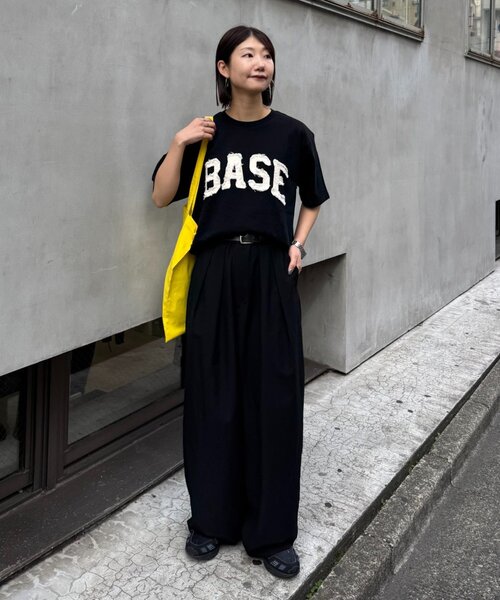 CIAOPANIC TYPY（チャオパニックティピー）の「【WEB限定】【UNISEX】BASEアップリケTEE（Tシャツ/カットソー・レディース・ブラック/グレー/ブラウン/ネイビー・LARGE/MEDIUM）」の8枚目の写真