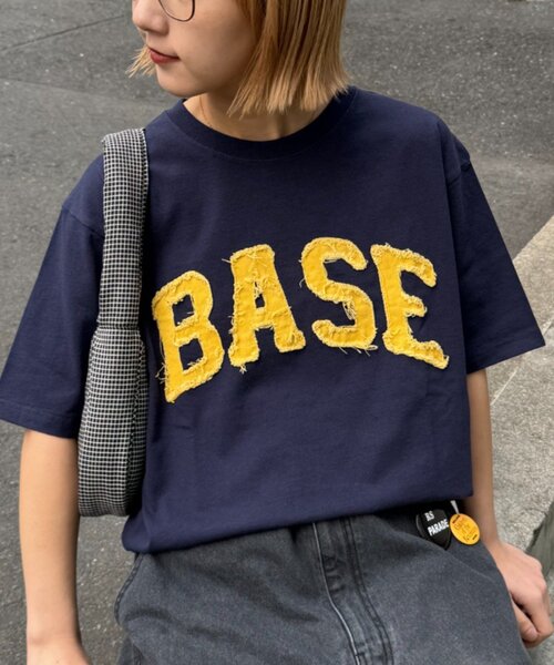 CIAOPANIC TYPY（チャオパニックティピー）の「【WEB限定】【UNISEX】BASEアップリケTEE（Tシャツ/カットソー・レディース・ブラック/グレー/ブラウン/ネイビー・LARGE/MEDIUM）」の10枚目の写真