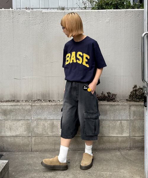 CIAOPANIC TYPY（チャオパニックティピー）の「【WEB限定】【UNISEX】BASEアップリケTEE（Tシャツ/カットソー・レディース・ブラック/グレー/ブラウン/ネイビー・LARGE/MEDIUM）」の6枚目の写真