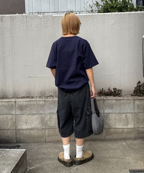 CIAOPANIC TYPY（チャオパニックティピー）の「【WEB限定】【UNISEX】BASEアップリケTEE（Tシャツ/カットソー・レディース・ブラック/グレー/ブラウン/ネイビー・LARGE/MEDIUM）」の5枚目の写真
