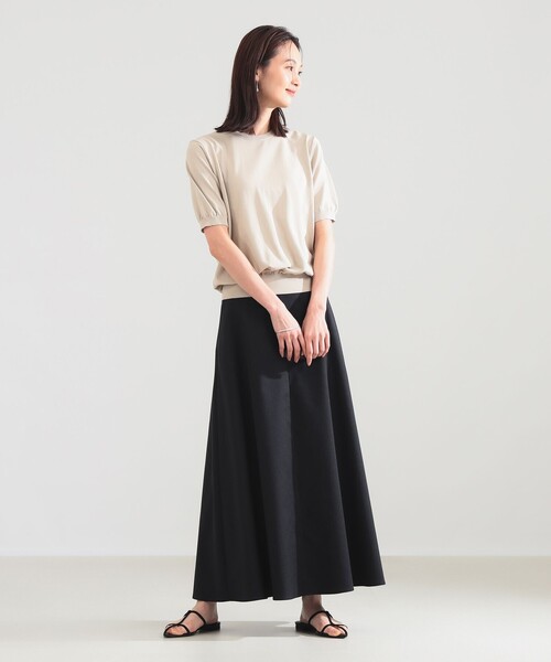 Demi-Luxe BEAMS（デミルクス ビームス）の「ナチュラル オックス フレア スカート（スカート・レディース・ブラック/ベージュ・36/38）」の5枚目の写真